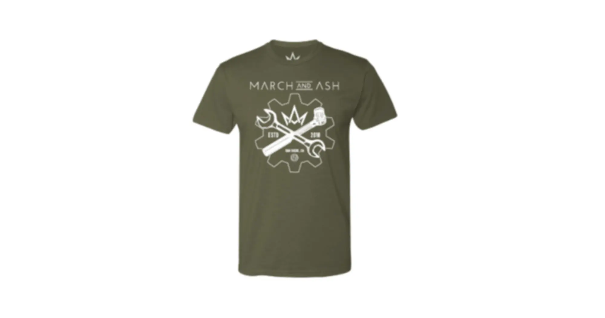 Unisex Military Green March and Ash Wrench Tee