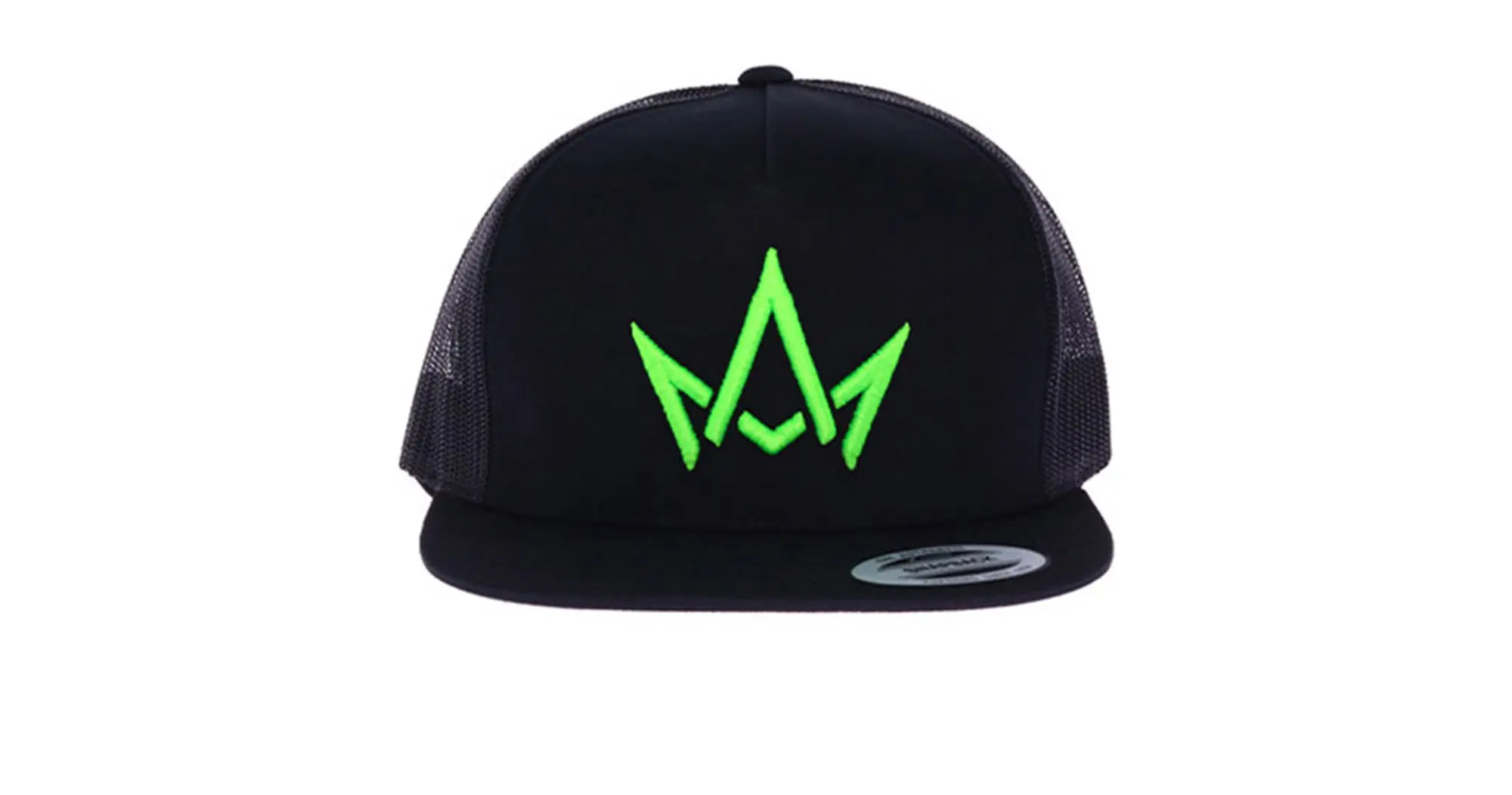 Black Hat Lime Green Crown