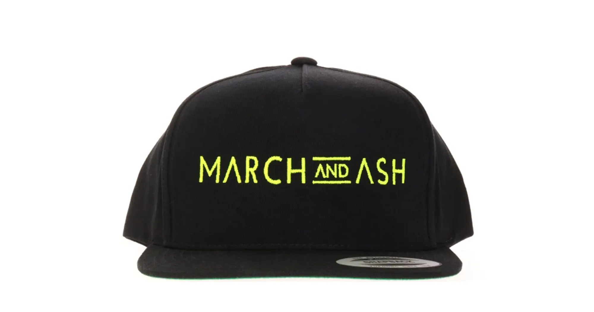 Black Hat Neon Yellow "March and Ash" Logo