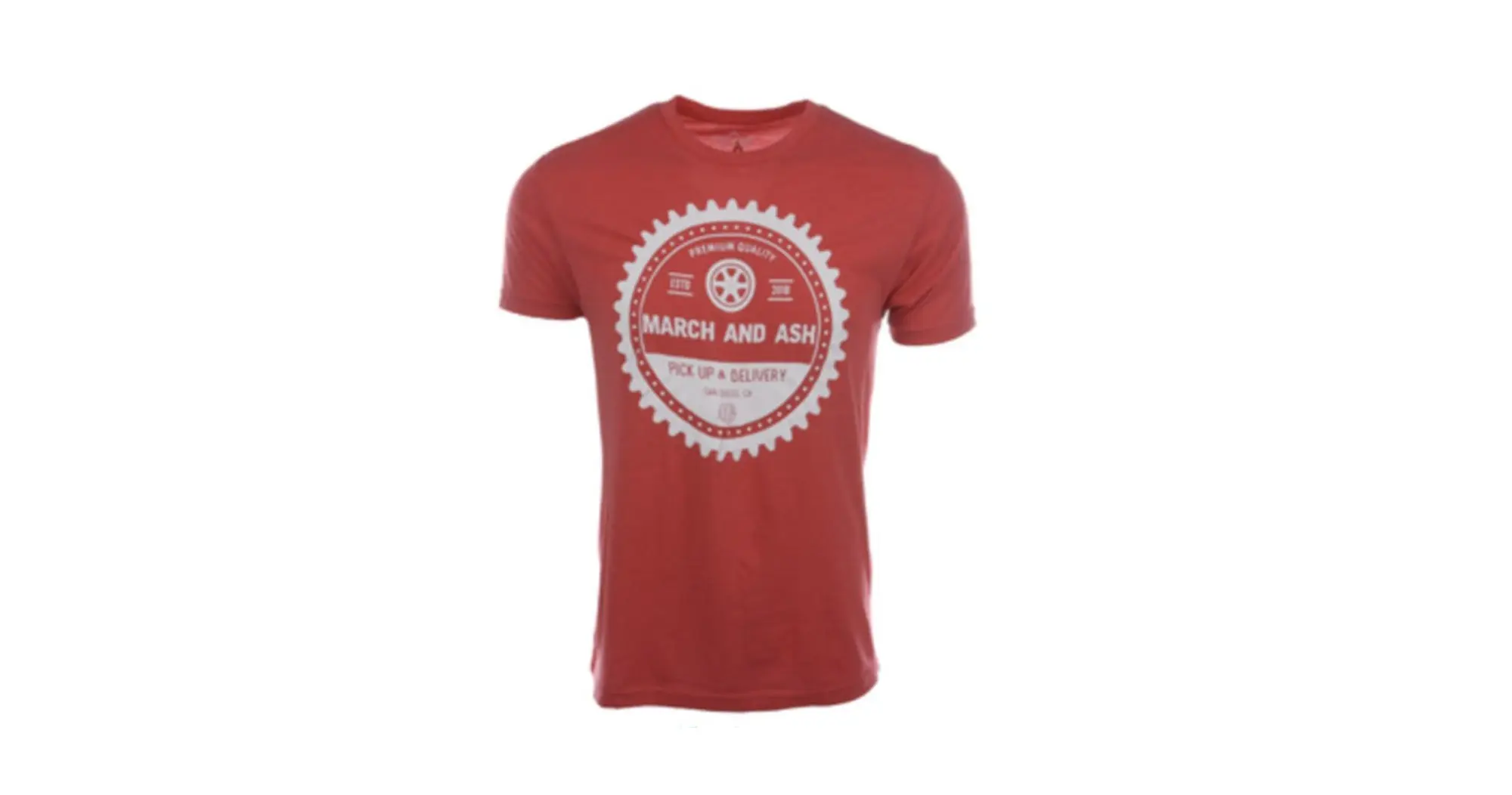 Unisex Red Vintage March and Ash Gear Tee