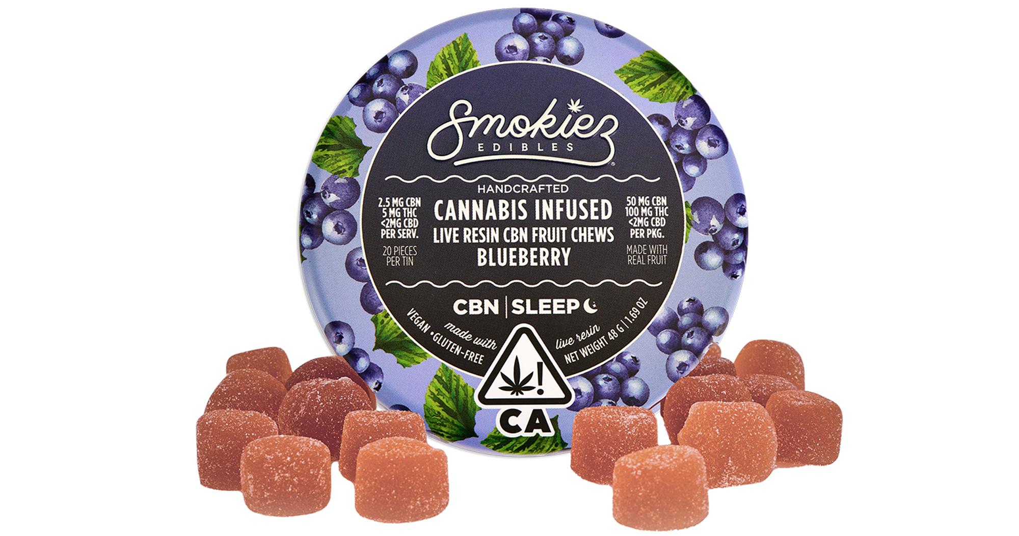 Blueberry 2:1 THC:CBN Live Resin Fruit Chews