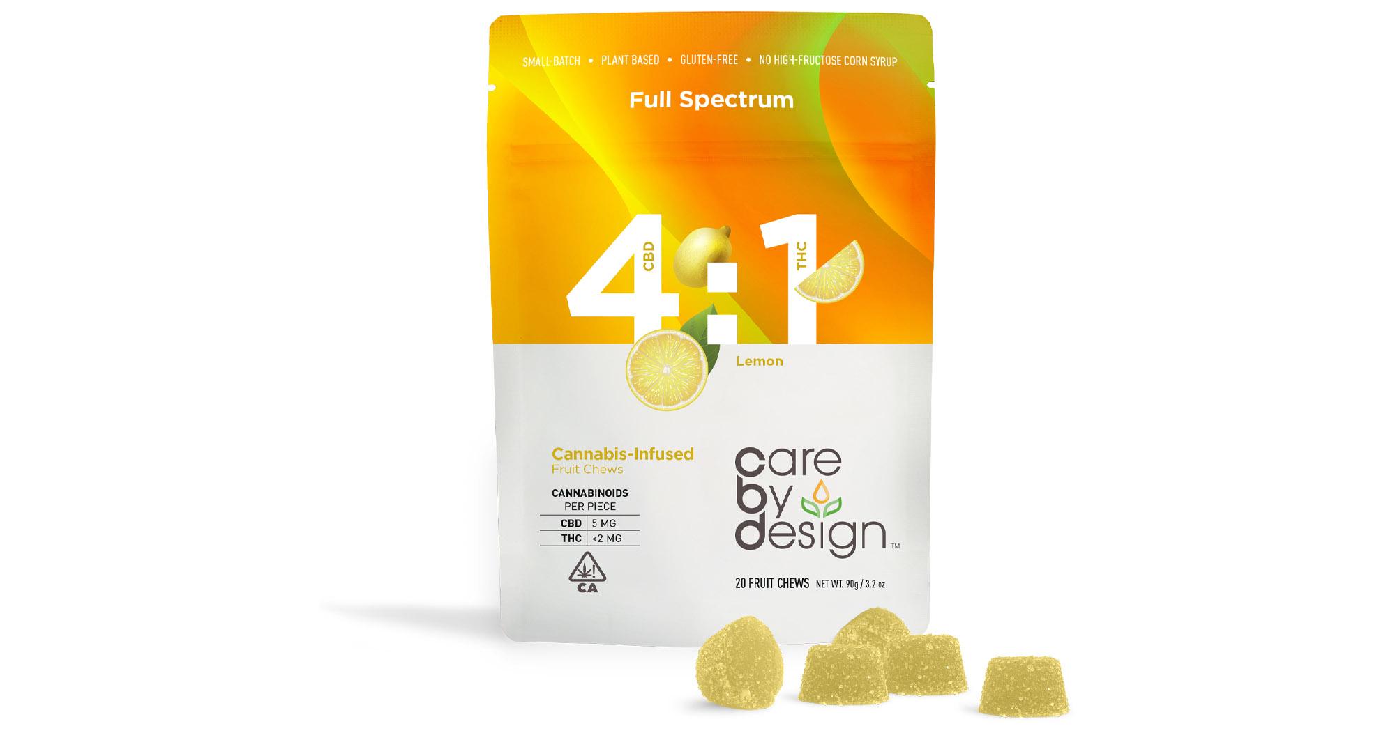 Lemon 4:1 CBD:THC Gummies
