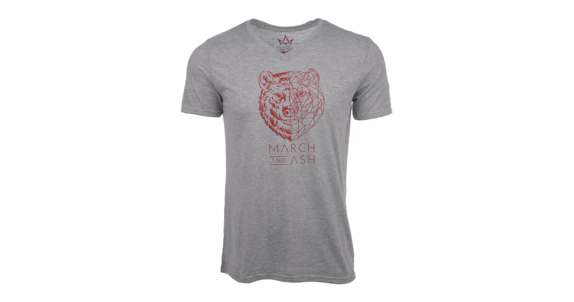Unisex Red Geometric Bear T-shirt