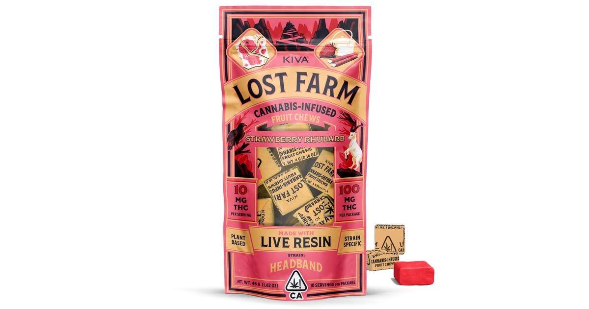 Strawberry Rhubarb Headband Live Resin Fruit Chews