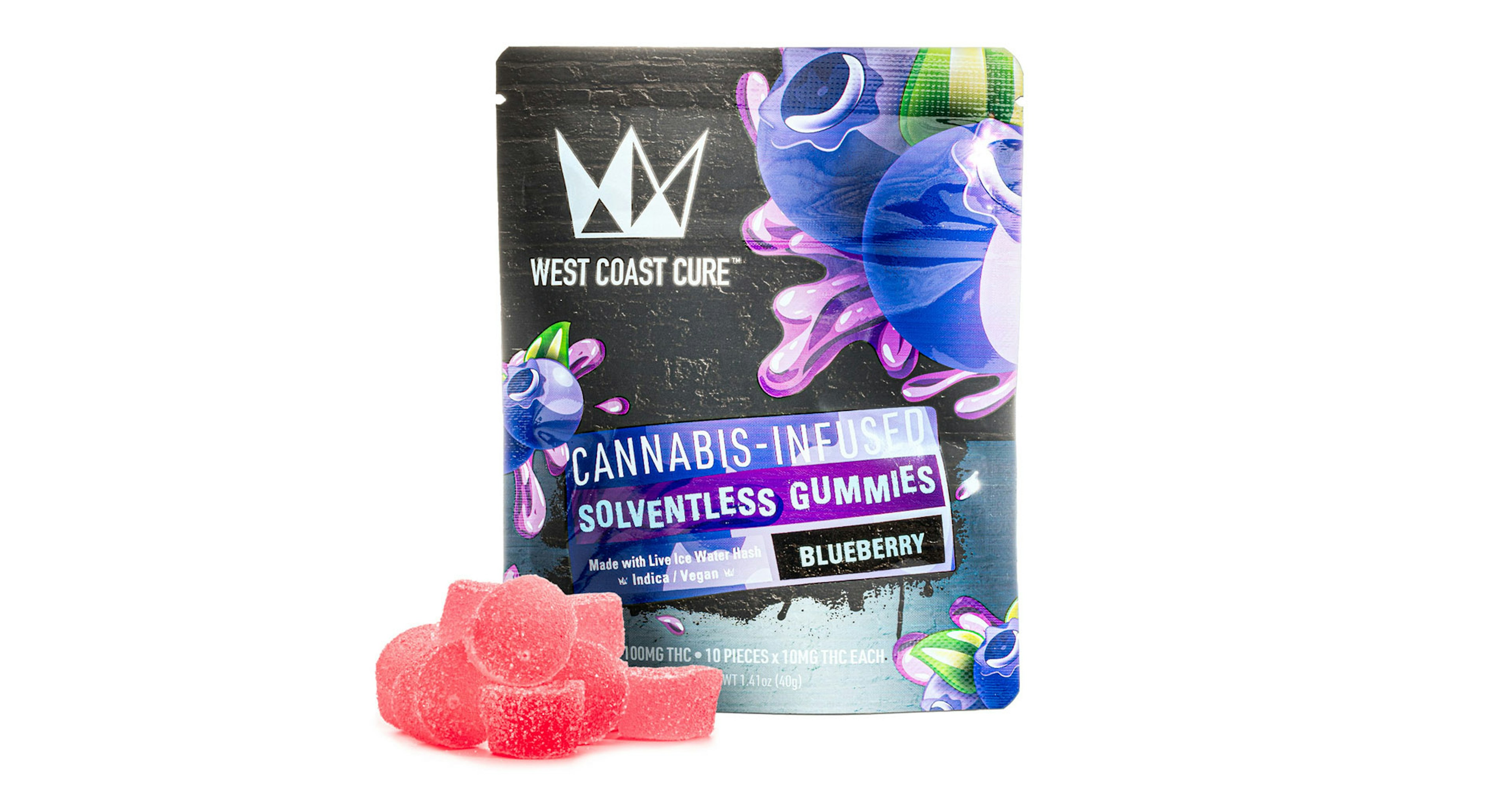 Blueberry Solventless Vegan Hash Gummies