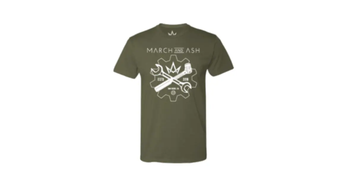 Unisex Military Green March and Ash Wrench Tee