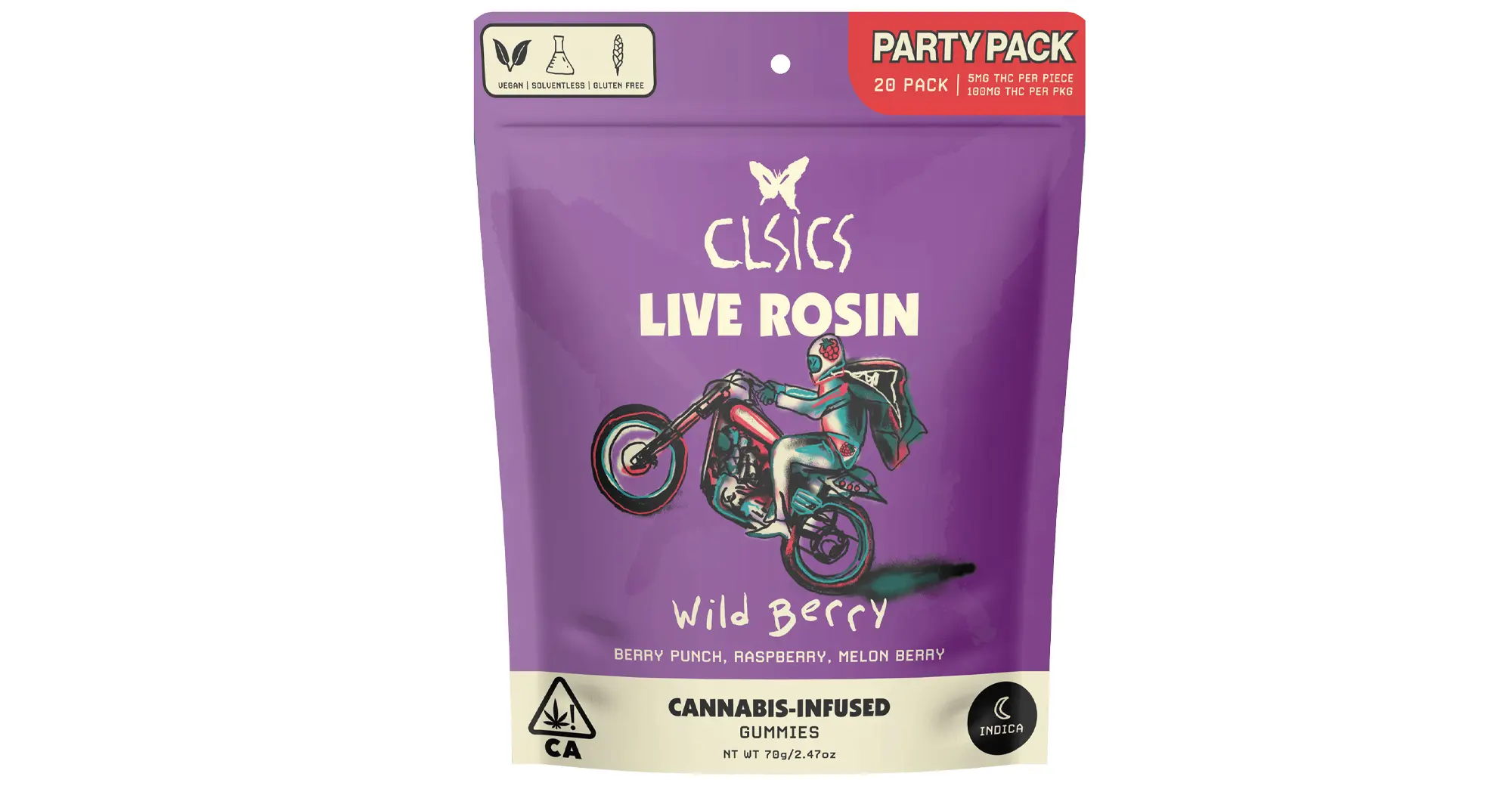 Wild Berry Indica Party Pack Rosin Gummies