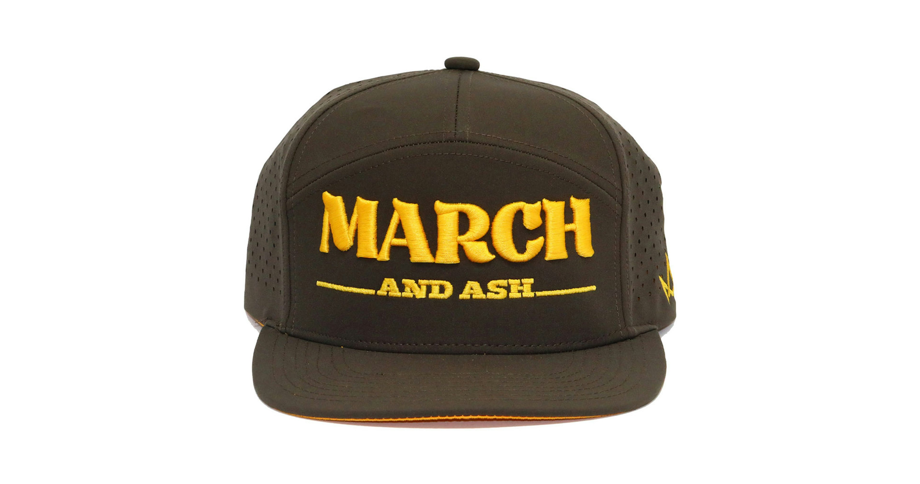 Brown Hat With Gold Bold Logo