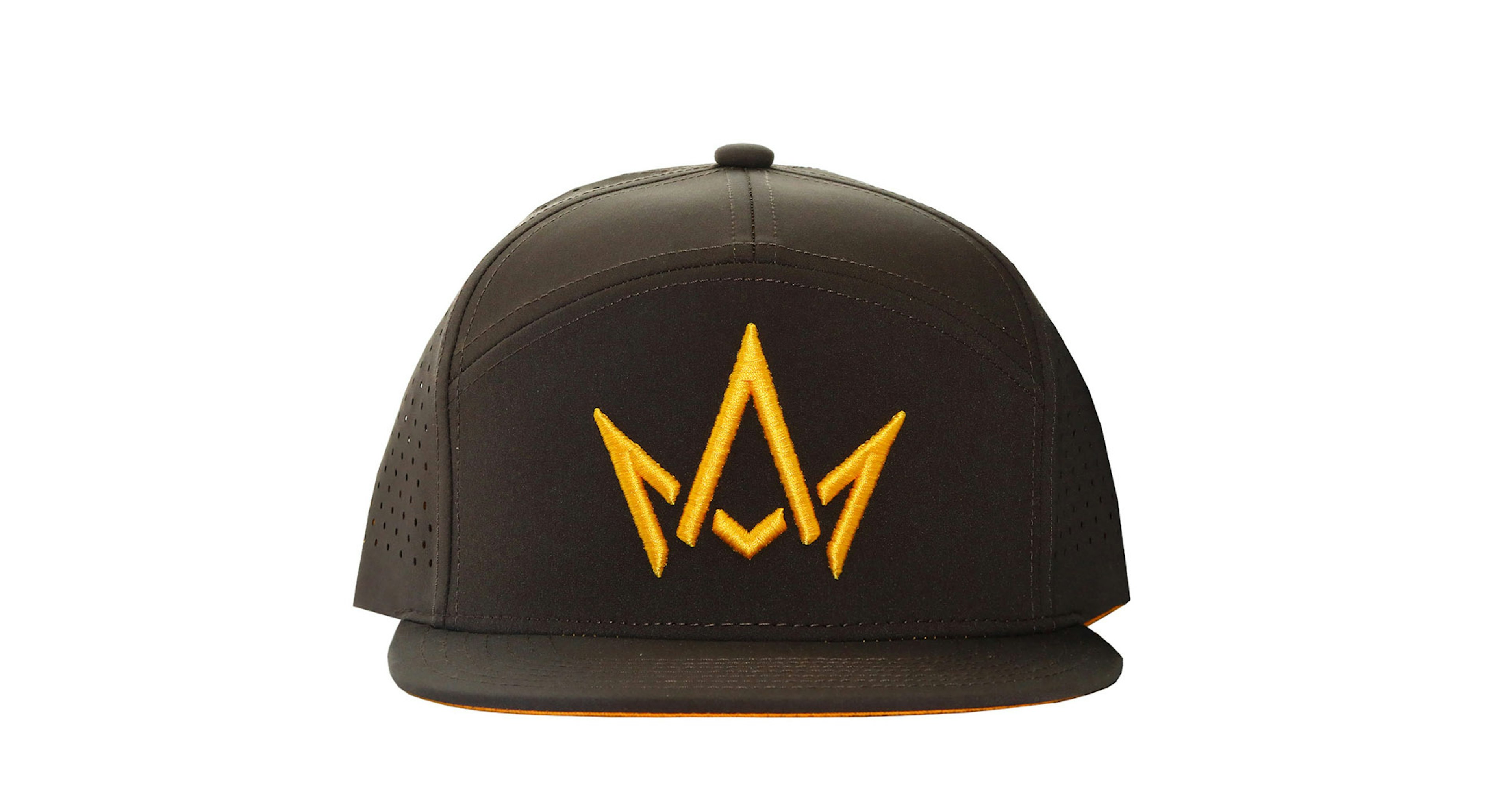 Brown Hat With Yellow Crown Logo