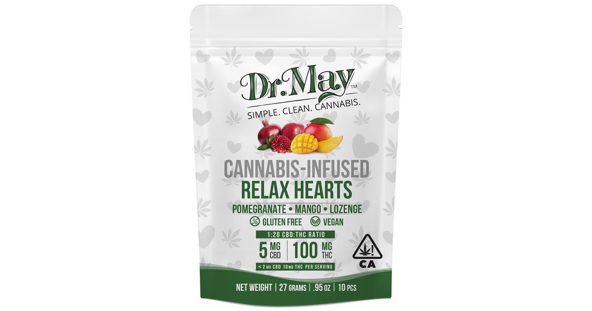 Pomegranate Mango 20:1 THC:CBD Relax Lozenge Hearts