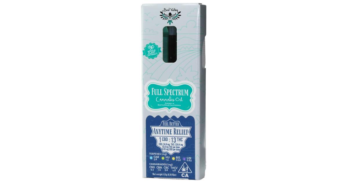 1:13 Anytime Relief THC Full Spectrum Oil (FSO)