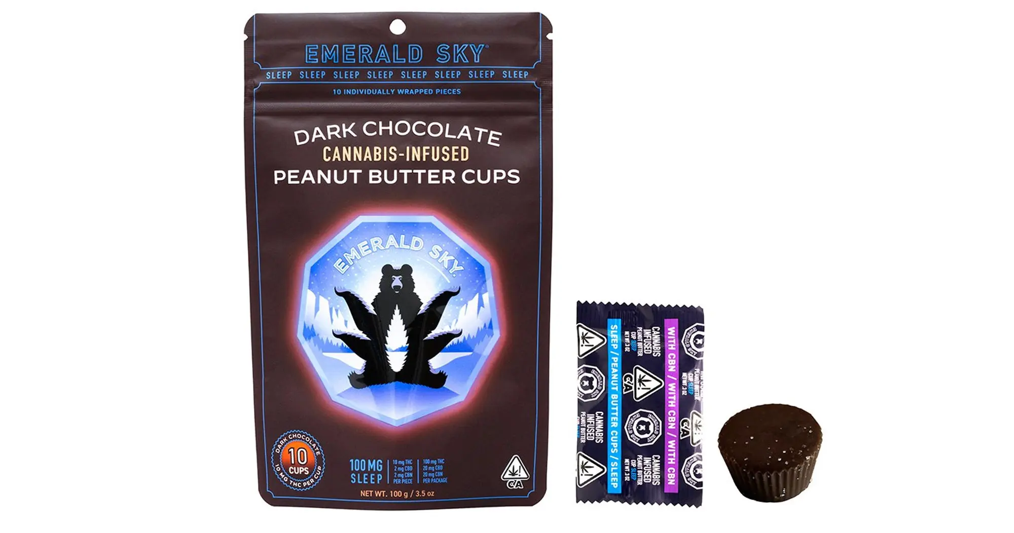 Dark Chocolate 10:2:2 CBN Peanut Butter Cups