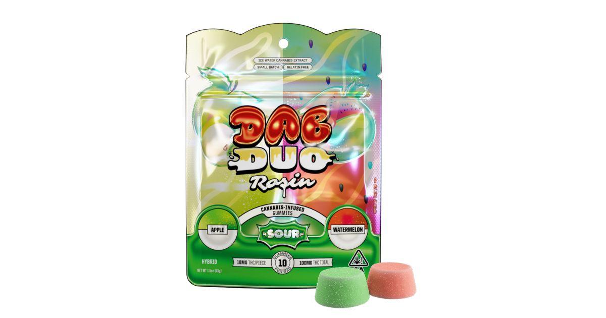 Sour Apple + Sour Watermelon Dab Duos Rosin Gummies