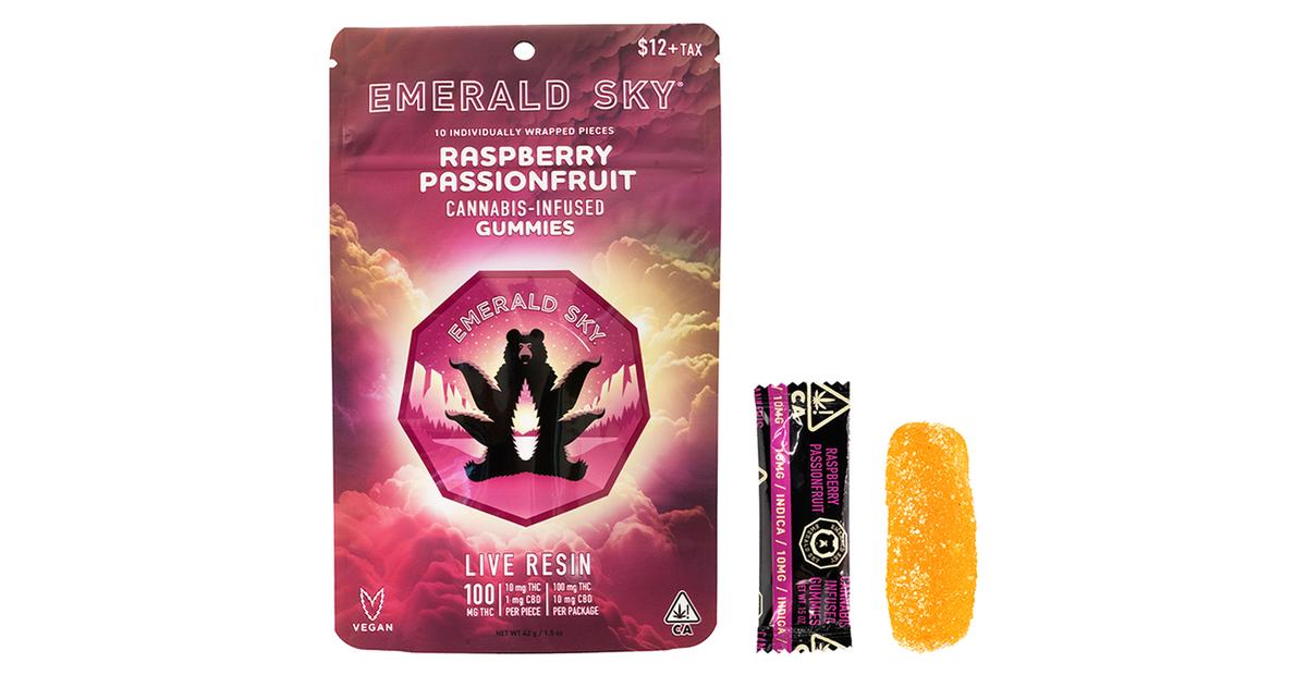 Raspberry Passionfruit 10:1 THC:CBD Live Resin Gummies