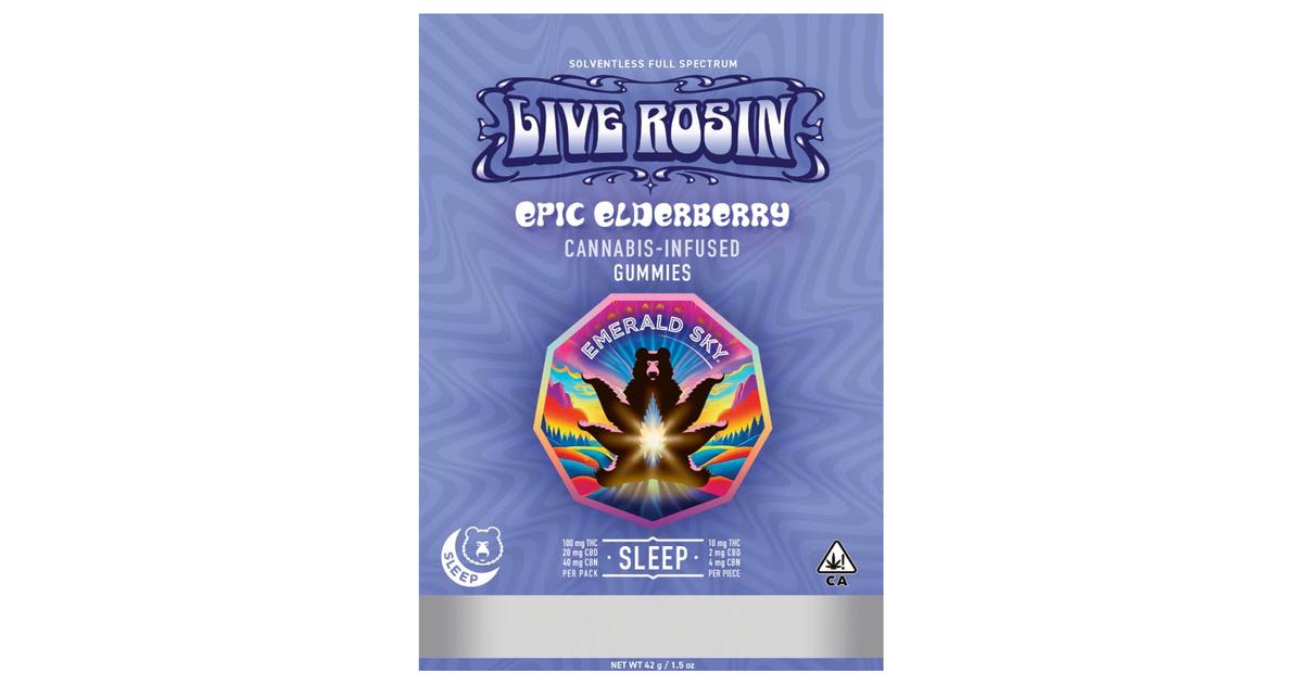Epic Elderberry 10:2:4 THC:CBD:CBN Sleep Live Rosin Gummies