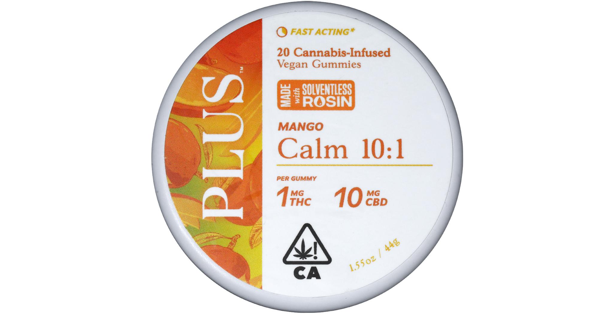 Mango 10:1 CBD Calm Solventless Rosin Gummies