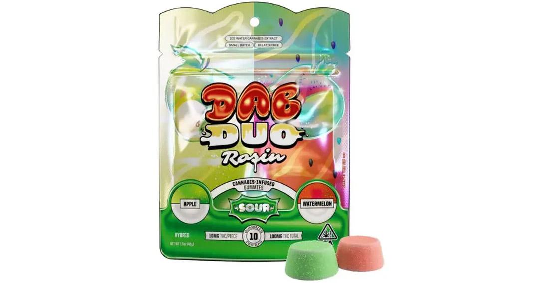 Sour Apple + Sour Watermelon Dab Duos Rosin Gummies