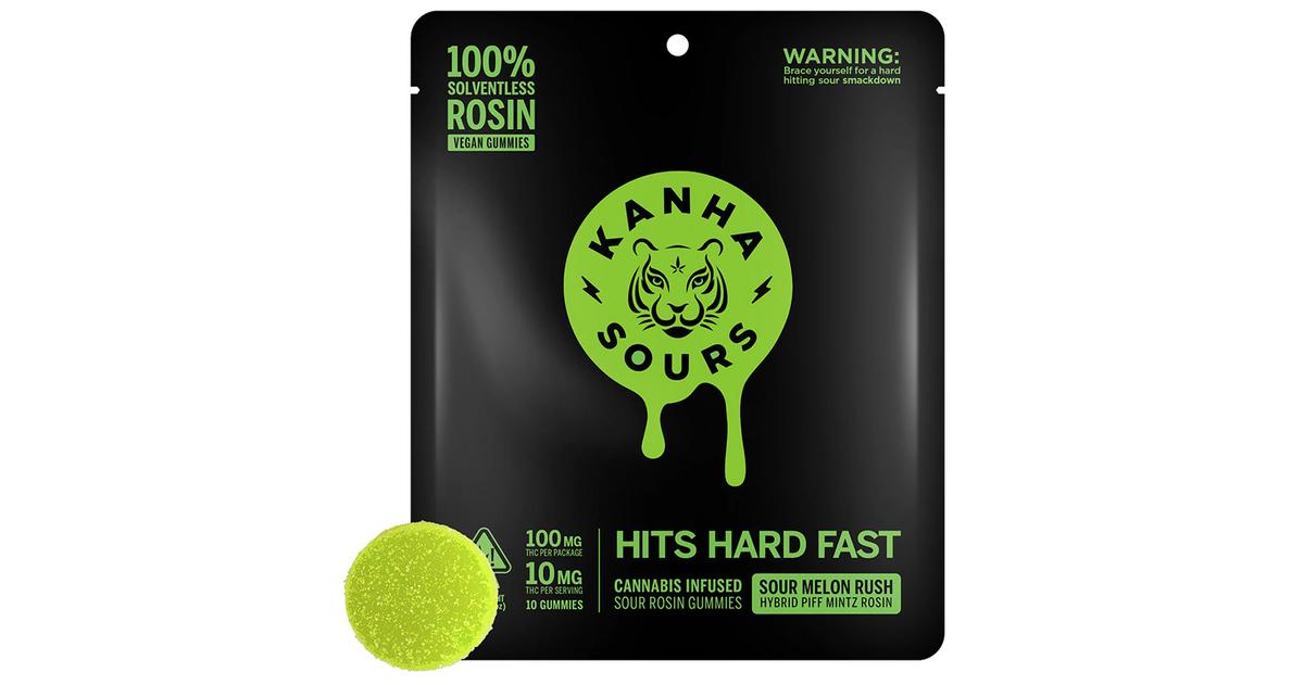 Sour Melon Rush Hybrid Vegan Nanomolecular Rosin Gummies