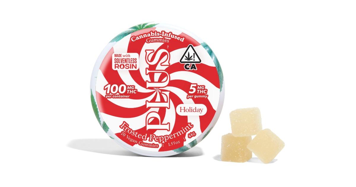 Peppermint Holiday Solventless Rosin Gummies