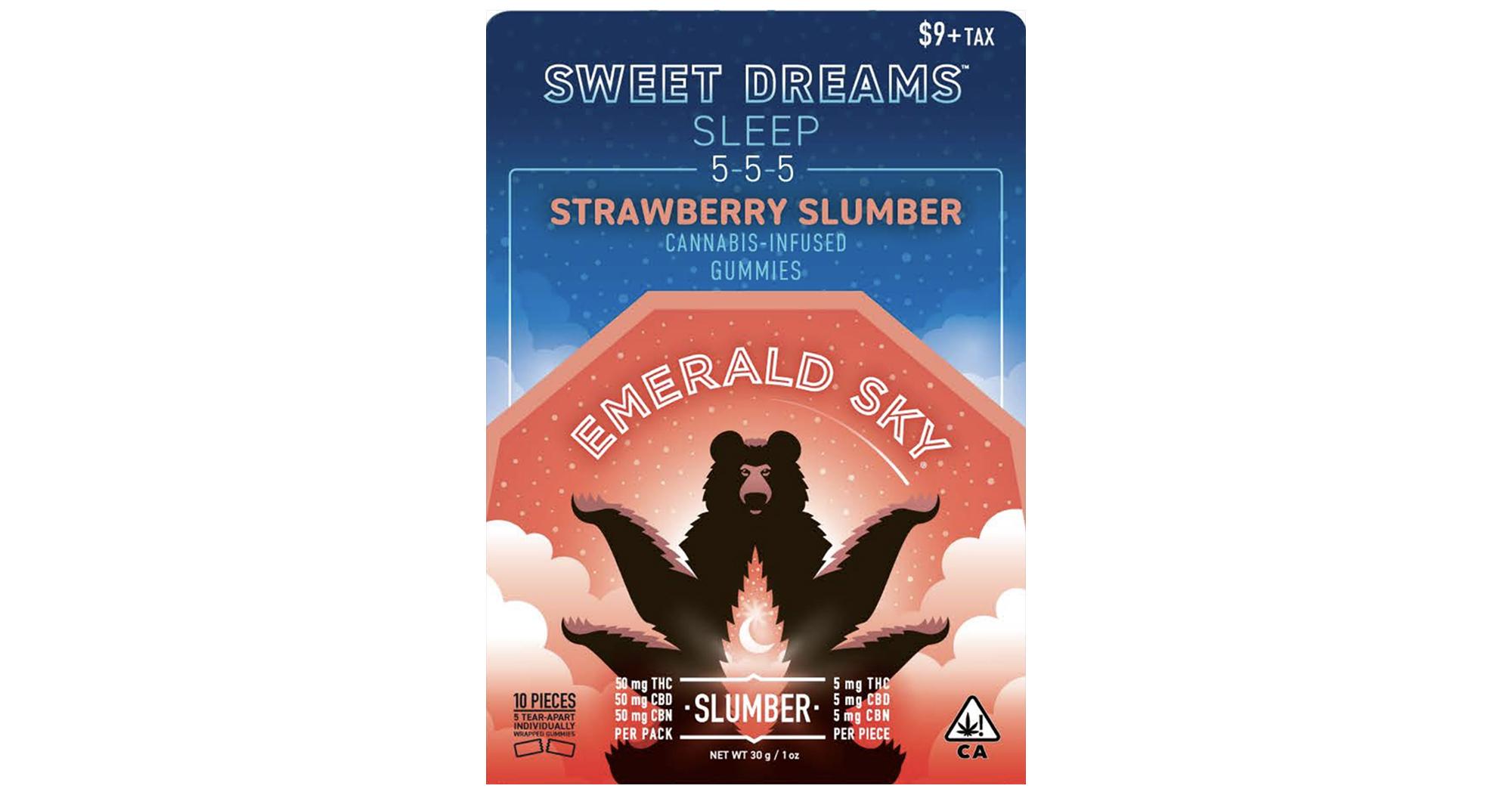 Strawberry Slumber 1:1:1 THC:CBD:CBN Sweet Dreams Gummies