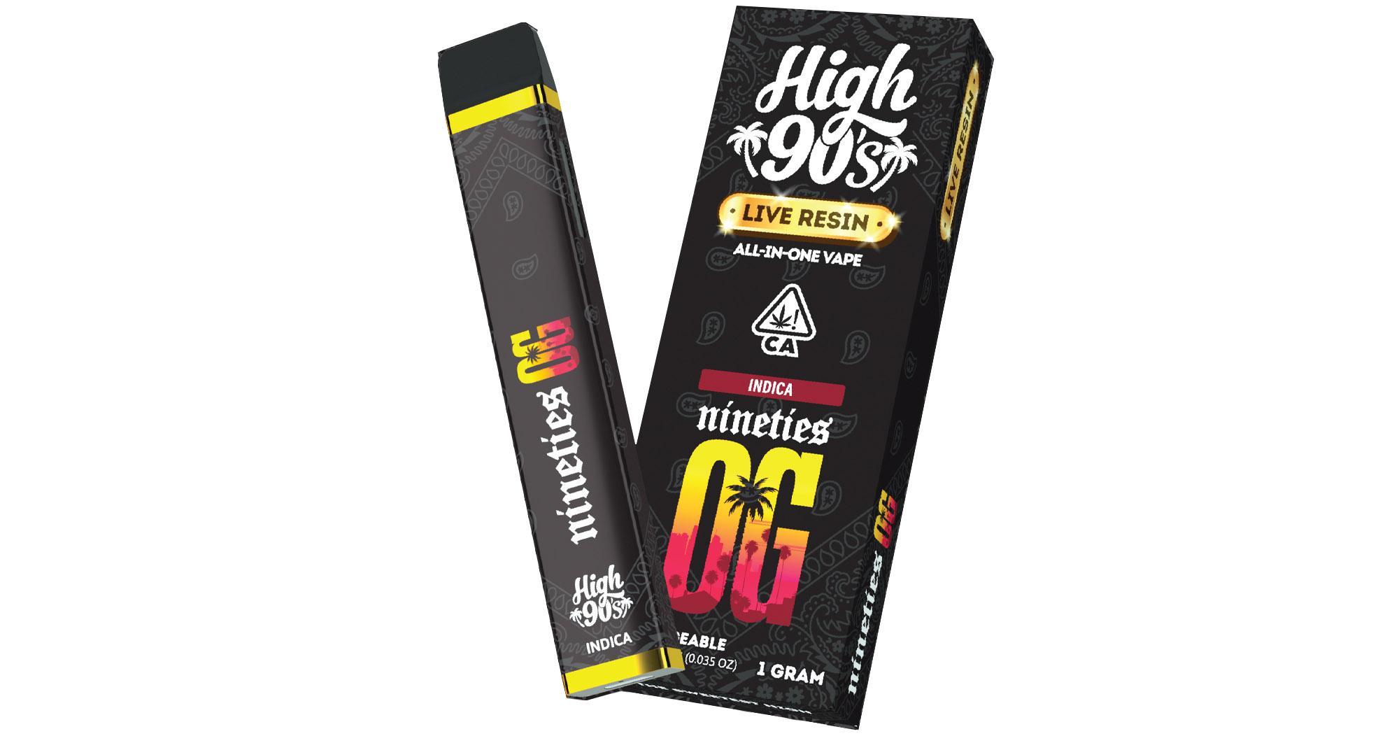 Palm Desert - High 90's - Nineties OG Live Resin AIO - 1g - San Diego, Vista & Imperial Cannabis Dispensary with Delivery - March and Ash