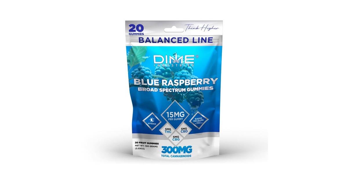 Blue Raspberry 1:1:1 THC:CBD:CBG Gummies
