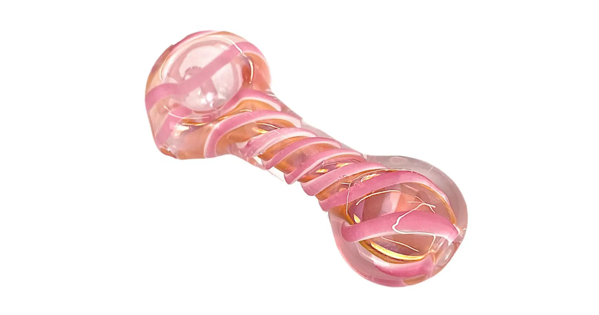 26B Gold Fumed Pink/White Pipe