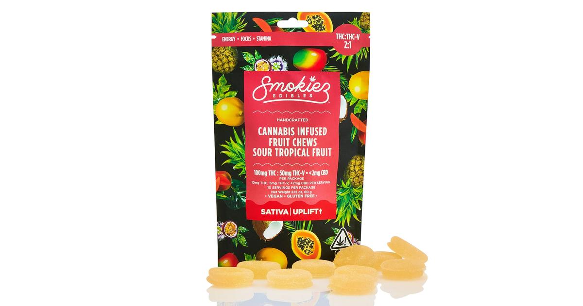 Sour Tropical Fruit 2:1 THC:THCv Fruit Chews