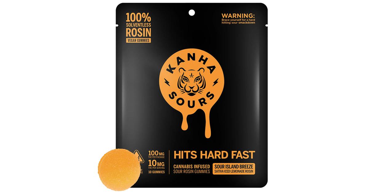 Sour Island Breeze Sativa Vegan Nanomolecular Rosin Gummies