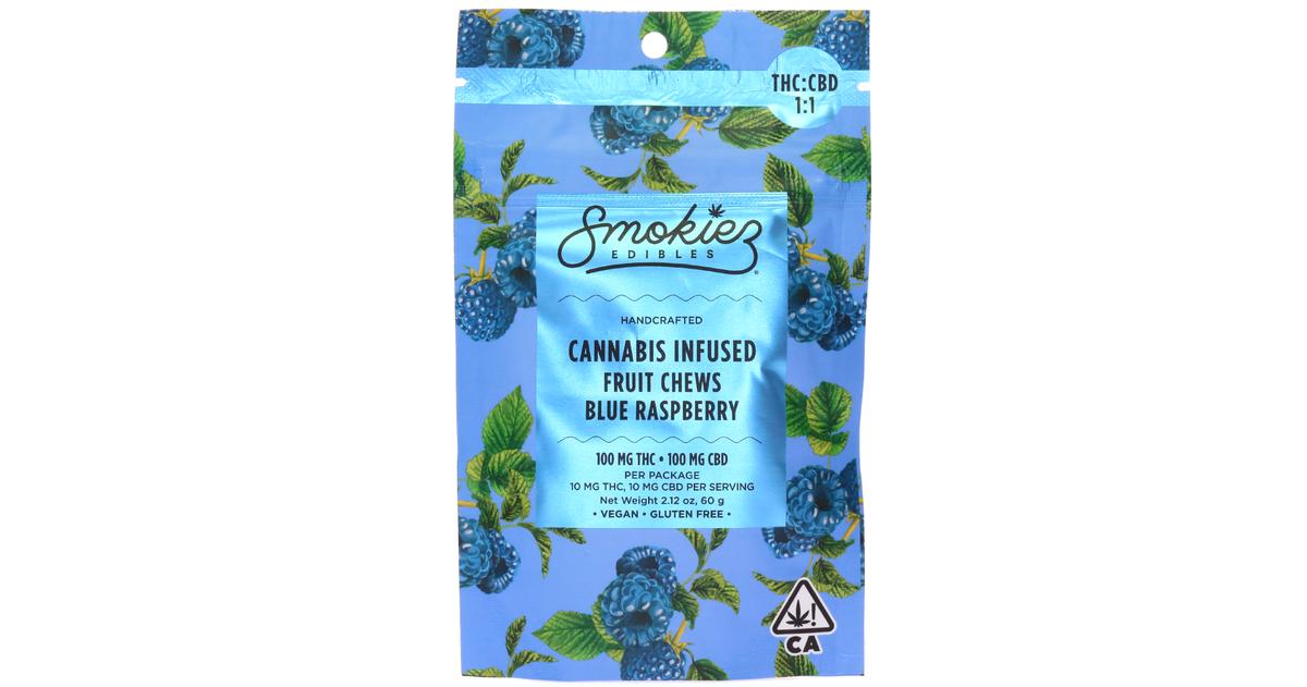 Blue Raspberry 1:1 THC:CBD Fruit Chews