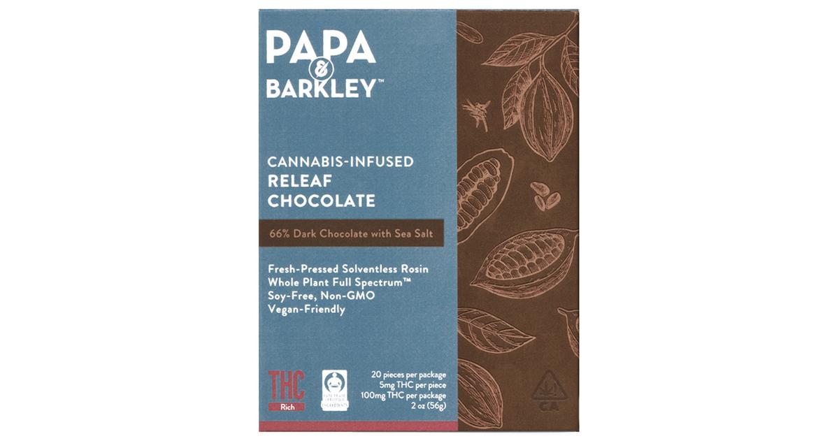 Dark Chocolate Sea Salt Solventless Rosin Releaf Bar