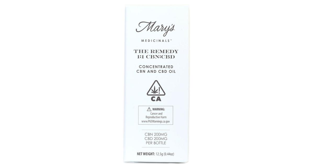 The Remedy 1:1 CBN:CBD Tincture