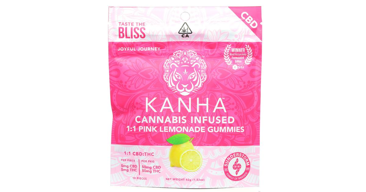 Pink Lemonade 1:1 THC:CBD Gummies