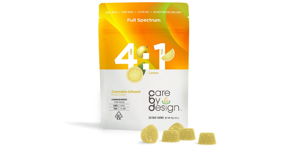 Lemon 4:1 CBD:THC Gummies