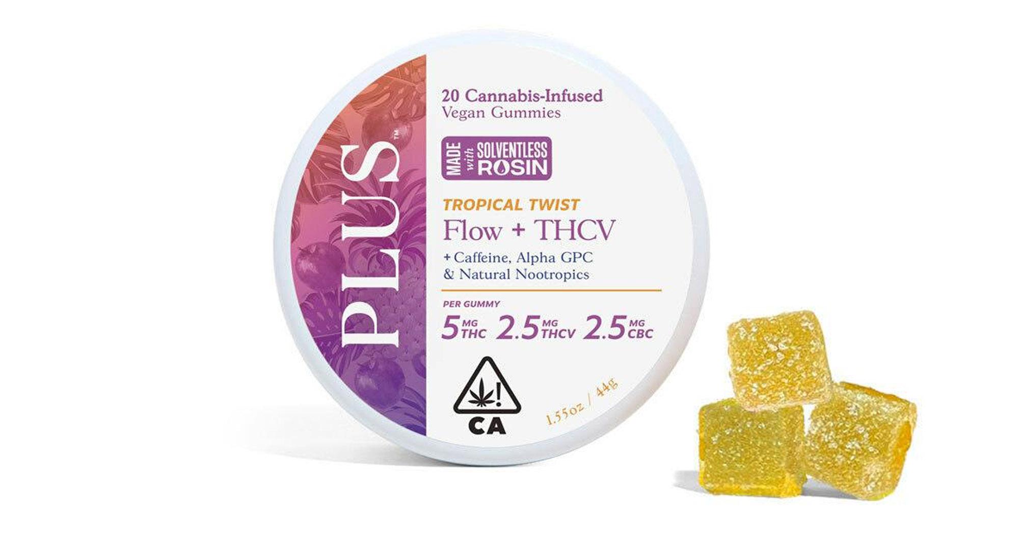 Tropical Twist 5:2.5:2.5 THC:THCV:CBC Flow Solventless Rosin Gummies