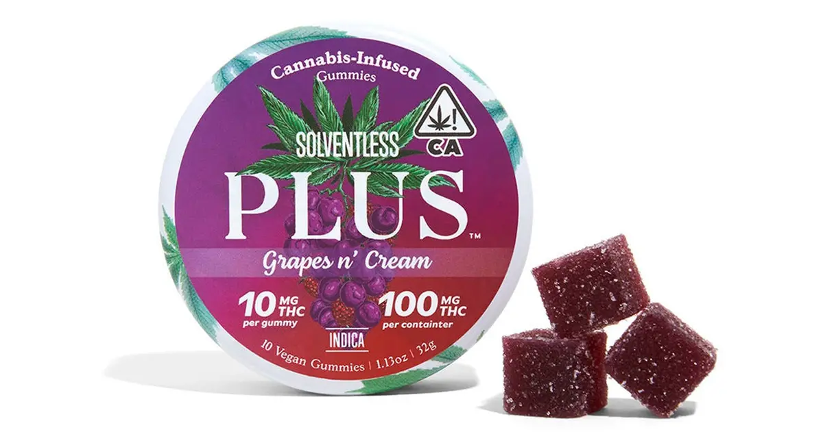 Grapes n' Cream Solventless Indica Gummies