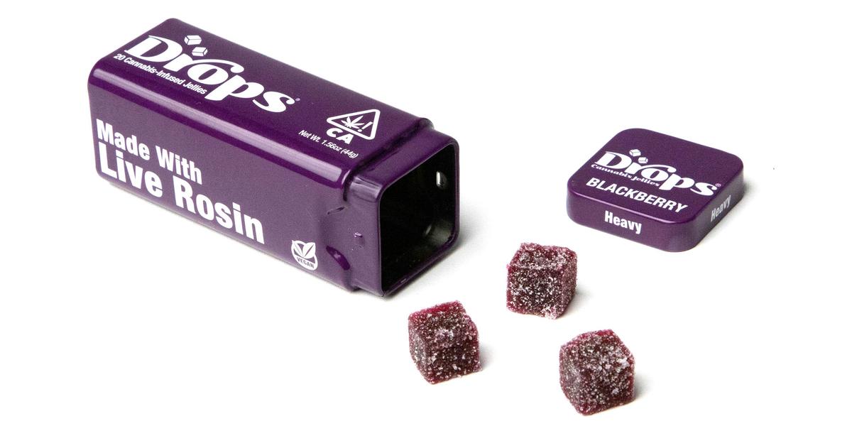 Blackberry 2:1 CBD:THC Live Rosin Gummies