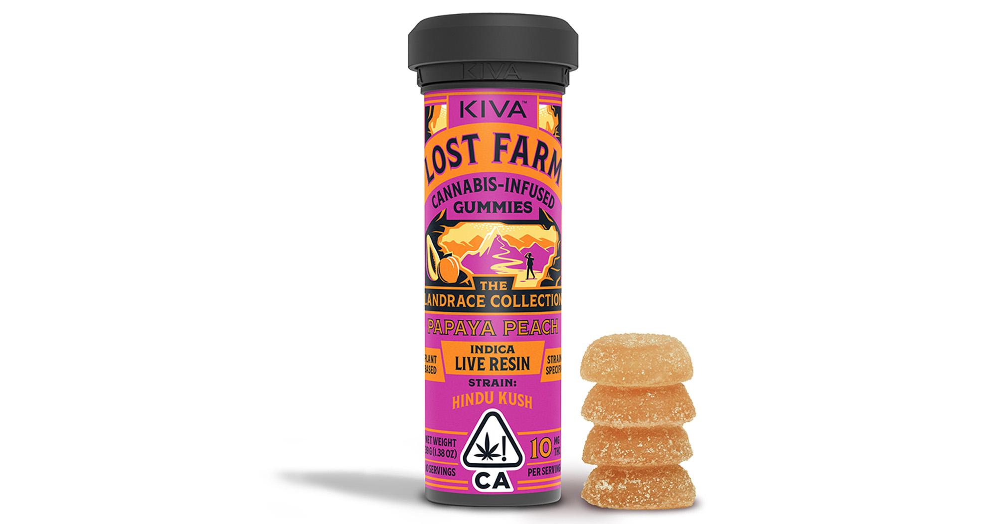 Papaya Peach Hindu Kush Live Resin Gummies