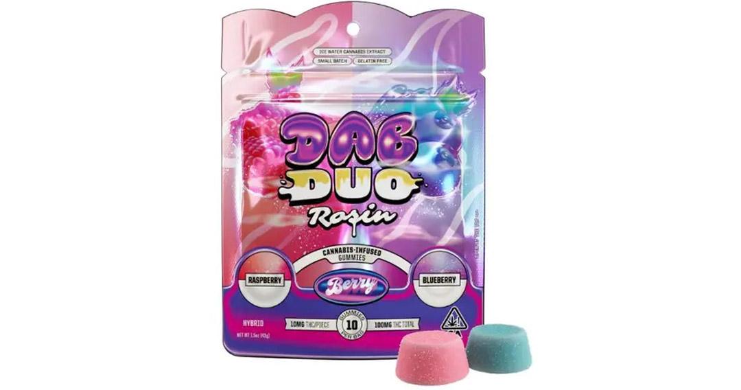 Raspberry + Blueberry Dab Duos Rosin Gummies