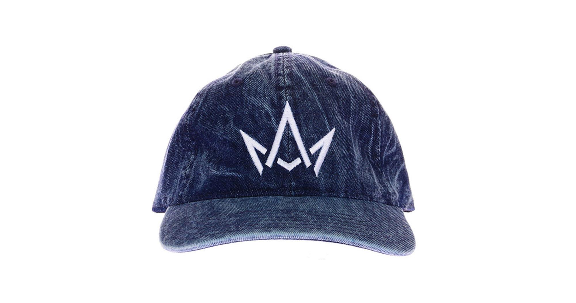 Denim Hat White Crown Logo