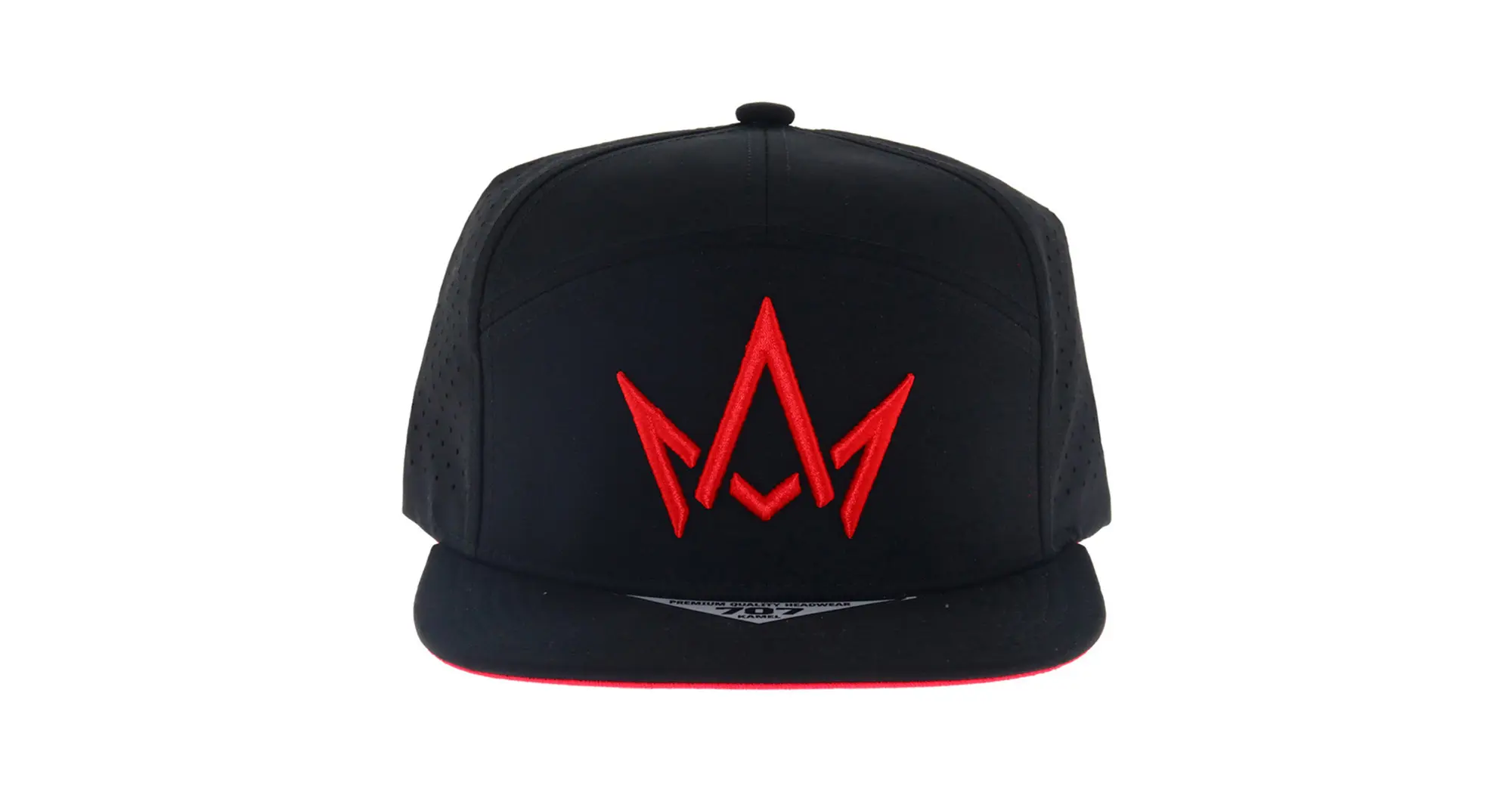 Black Hat Red Crown Logo