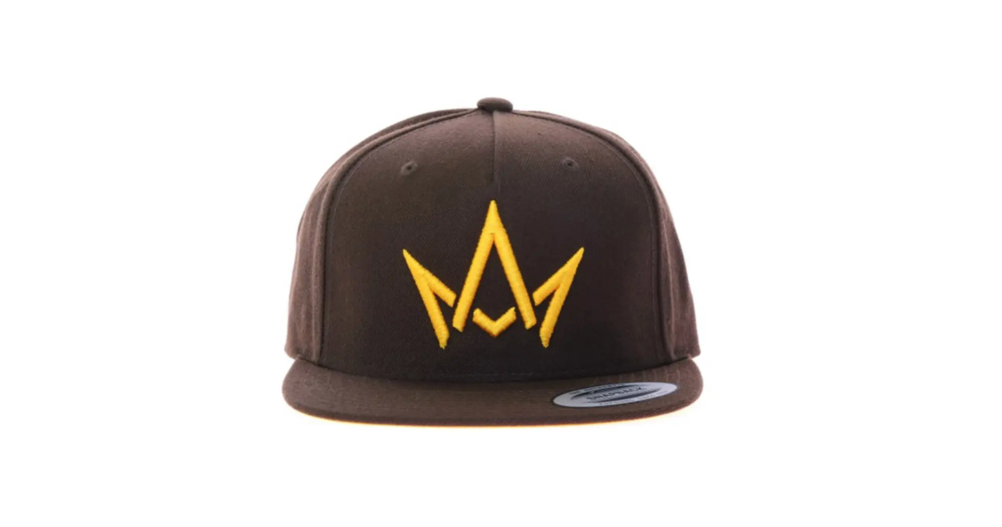 Brown Hat With Gold Crown Logo