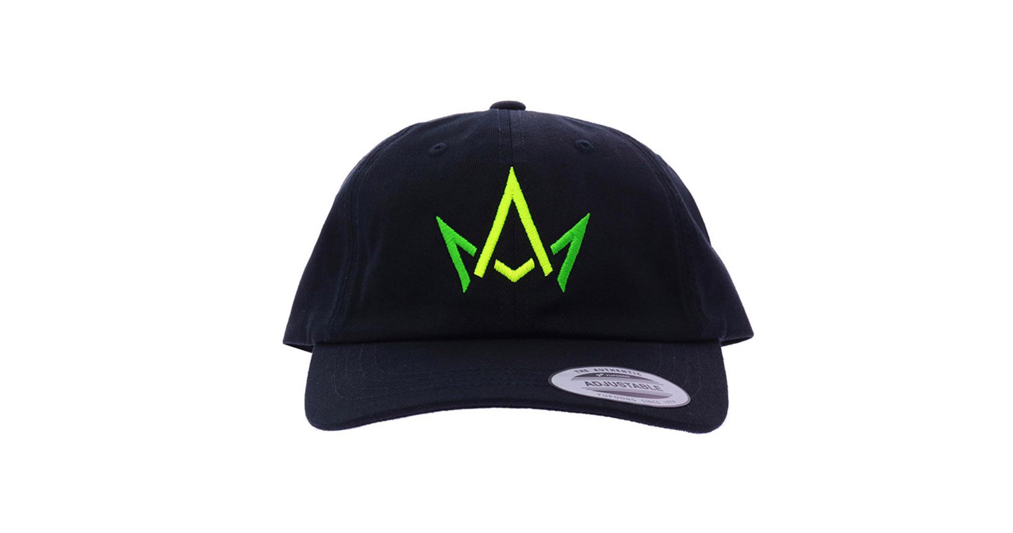 Black Hat Neon Green Crown Logo