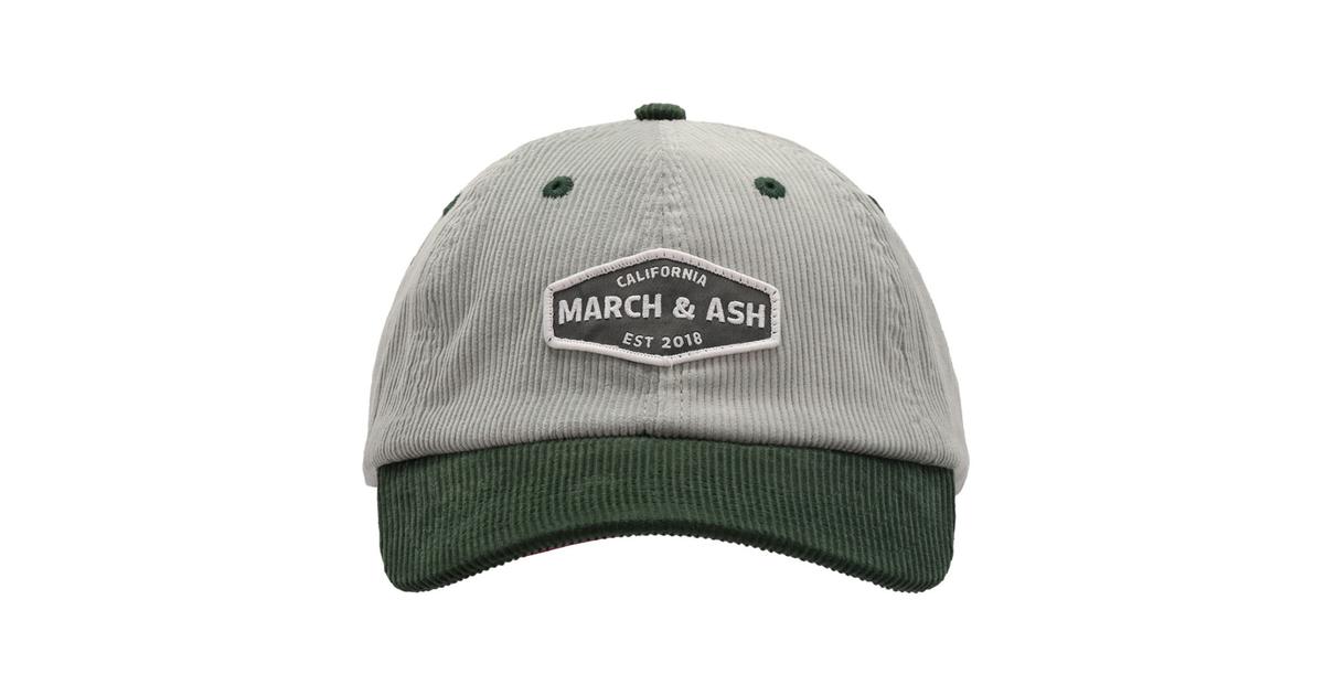 Corduroy Teal Hat with Patch