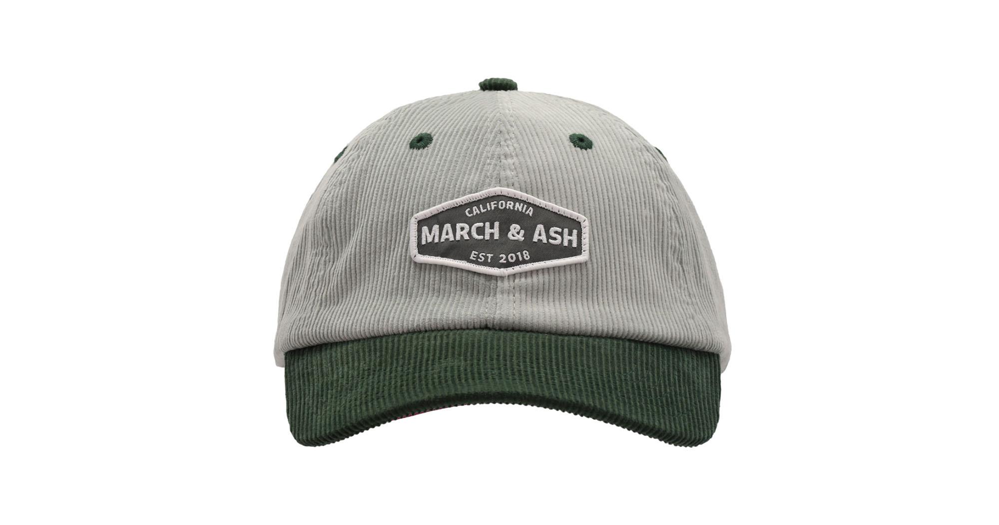 Corduroy Teal Hat with Patch