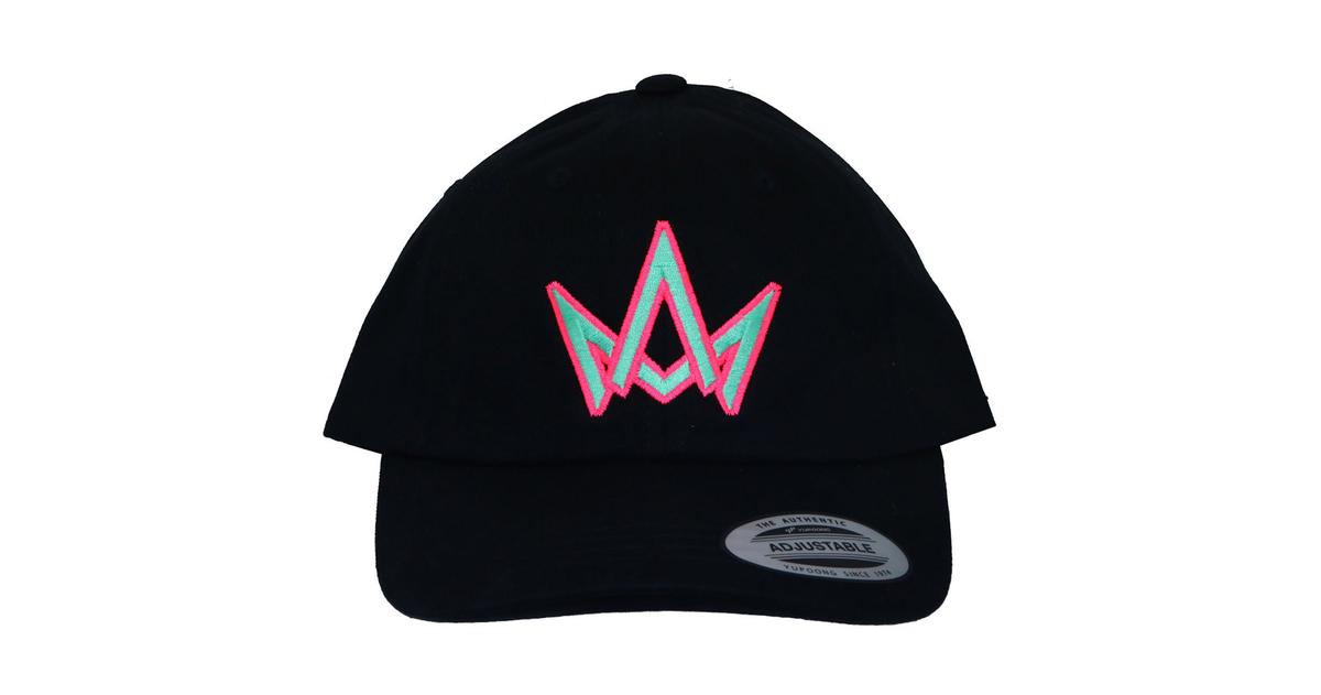 Black Hat Teal / Pink Double Crown