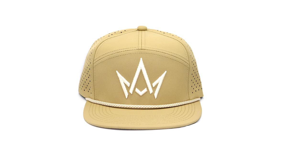 Tan Hat Cream Crown Logo