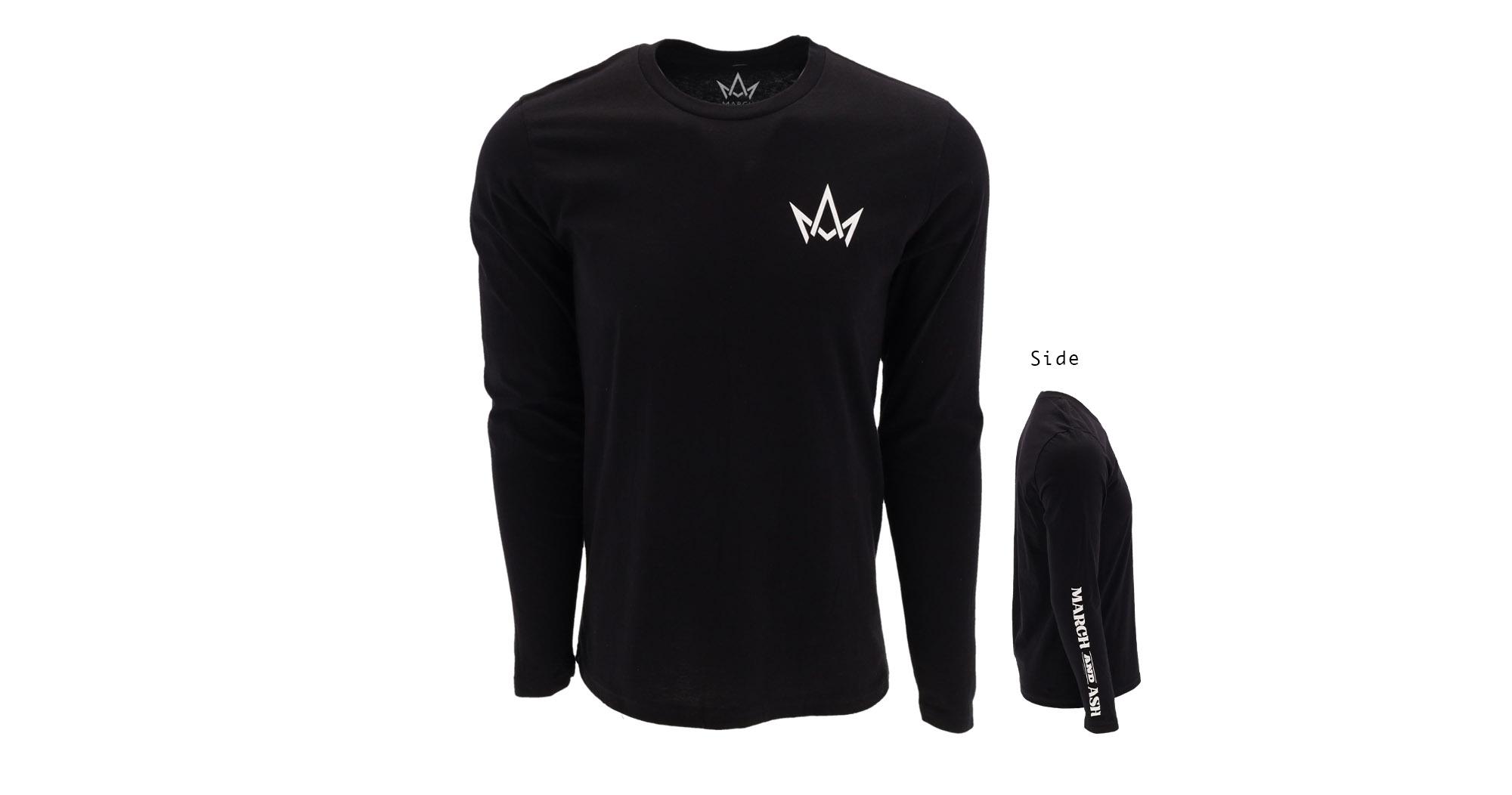 Unisex March And Ash Black Long Sleeve Print