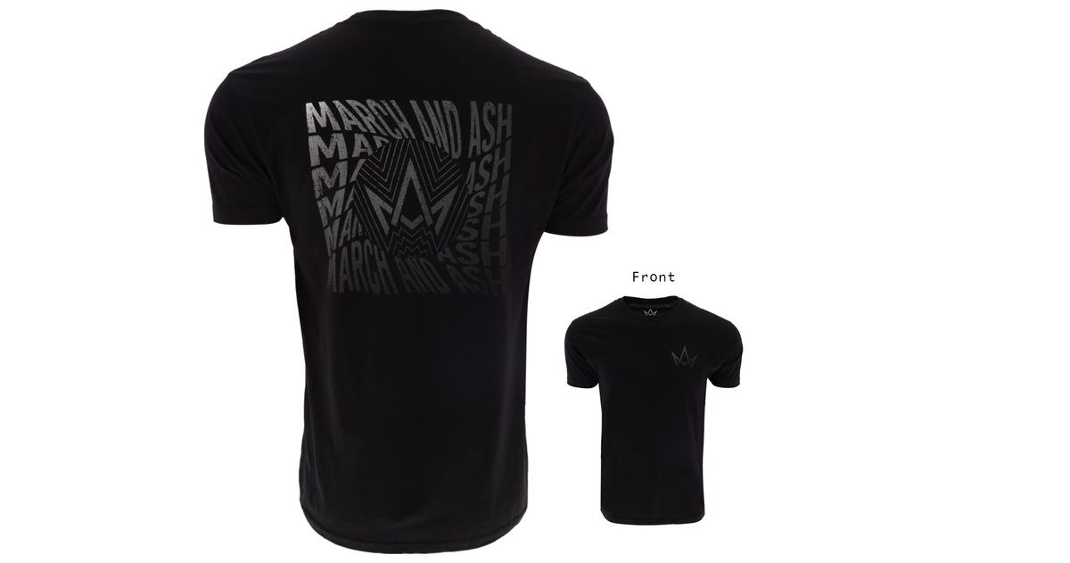 Unisex Black Faded Logo Tee