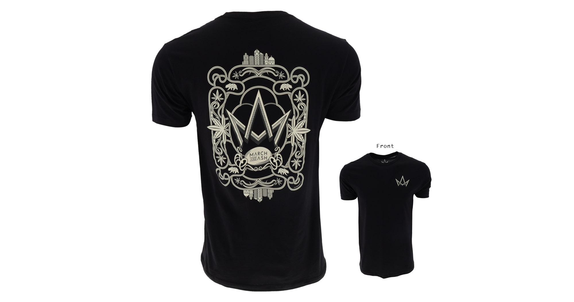 Unisex Black Art Deco Tee